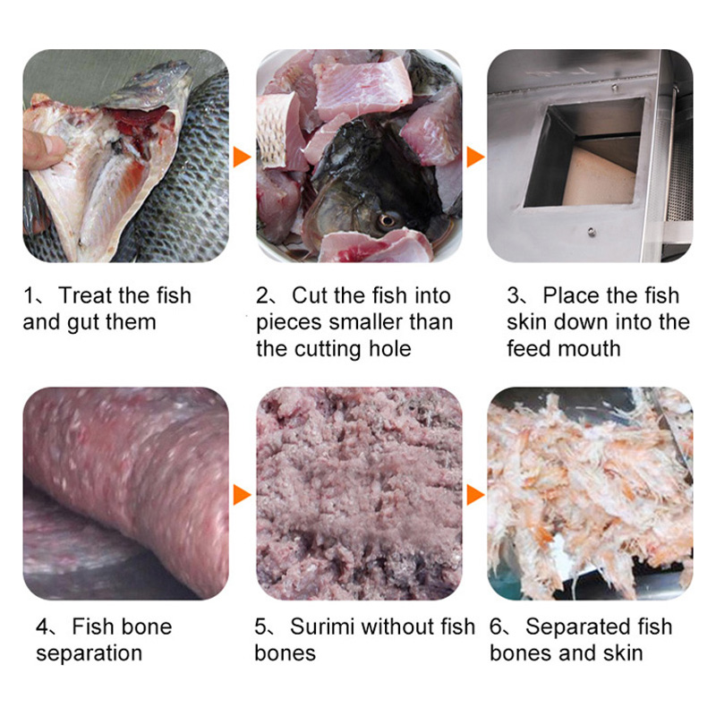 Fish Flesh Separator and Bone Separating Machine / Fish Bone Removing Machine / Fish Meat Picker / Fish Meat Picking Machine