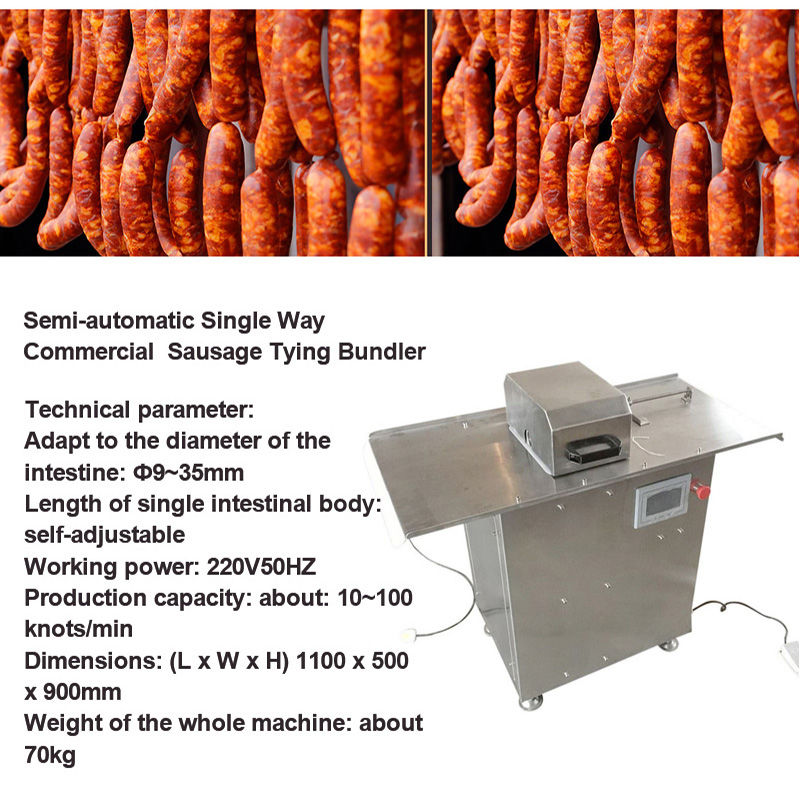 Electric Commercial Sausage Tie Linker Machine / Sausage Bundler / Automatic Electric Sausage Tying Machine