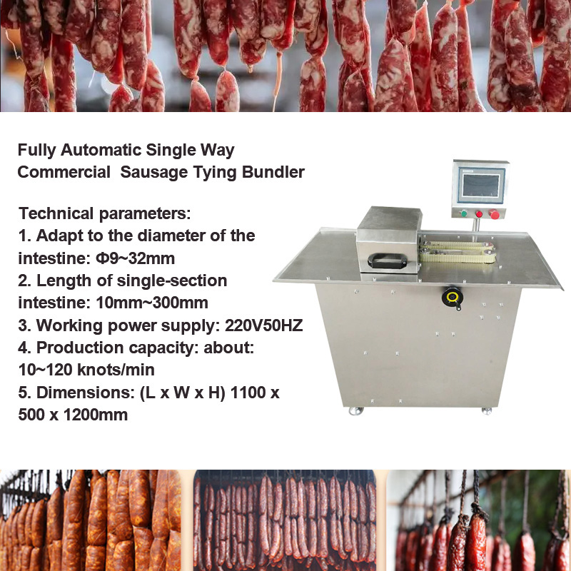 Electric Commercial Sausage Tie Linker Machine / Sausage Bundler / Automatic Electric Sausage Tying Machine