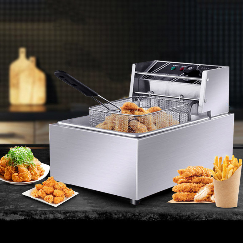 Commercial electric fryer, single-cylinder fryer, fried chicken with twist fries