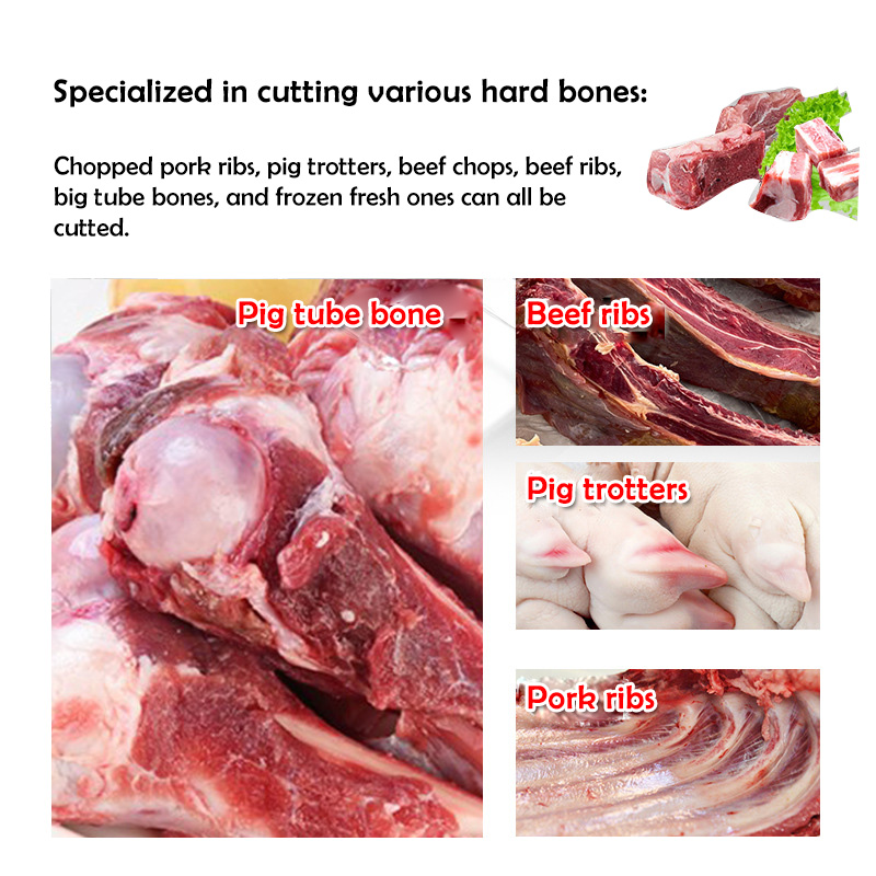 Catering Restaurant Use Commercial Electric Meat Bone Cutter Cutting Machine For Pork ribs Pig Trotters Beef Ribs Big Tube Bones