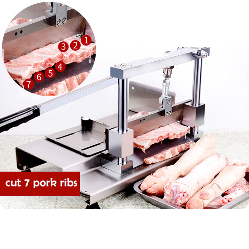 Thickened 304 Stainless Steel Manual Bone Cutting Machine / Bone Cutter Machine For Pig Ribs/ Pig Trotters / Large Tube Bones