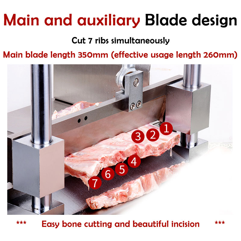 Thickened 304 Stainless Steel Manual Bone Cutting Machine / Bone Cutter Machine For Pig Ribs/ Pig Trotters / Large Tube Bones