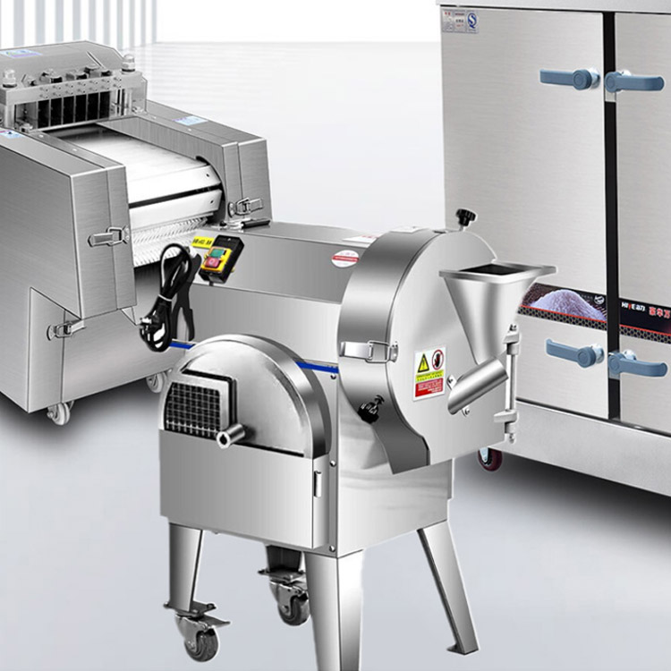 One-time forming food dicing machine for cutting fruits, vegetables, frozen meat and lard