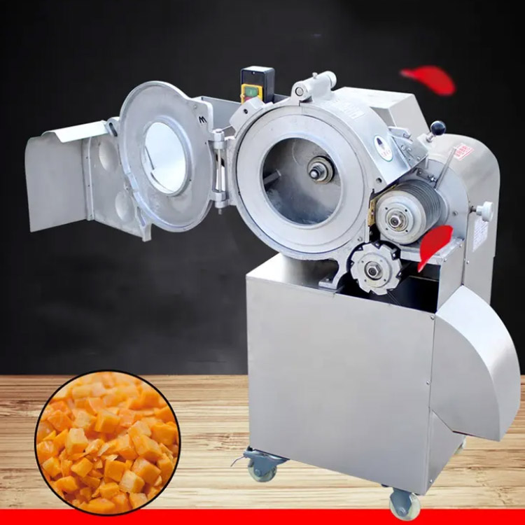 One-time forming food dicing machine for cutting fruits, vegetables, frozen meat and lard