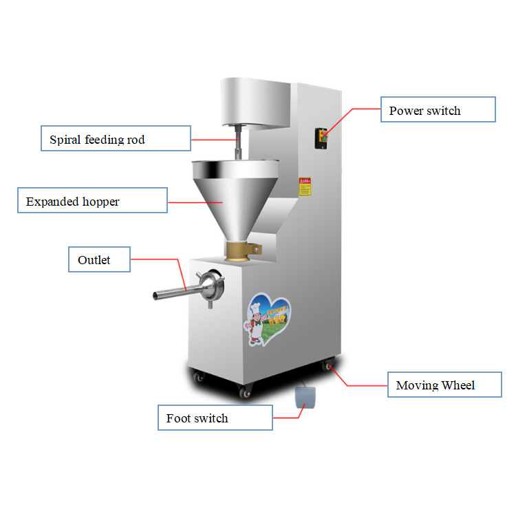 Commercial stainless steel vertical fully automatic sausage stuffer